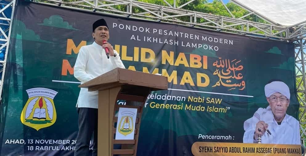 Wakil Ketua DPRD Hadiri Maulid Nabi Muhammad SAW di Ponpes Al Ikhlas Lampoko